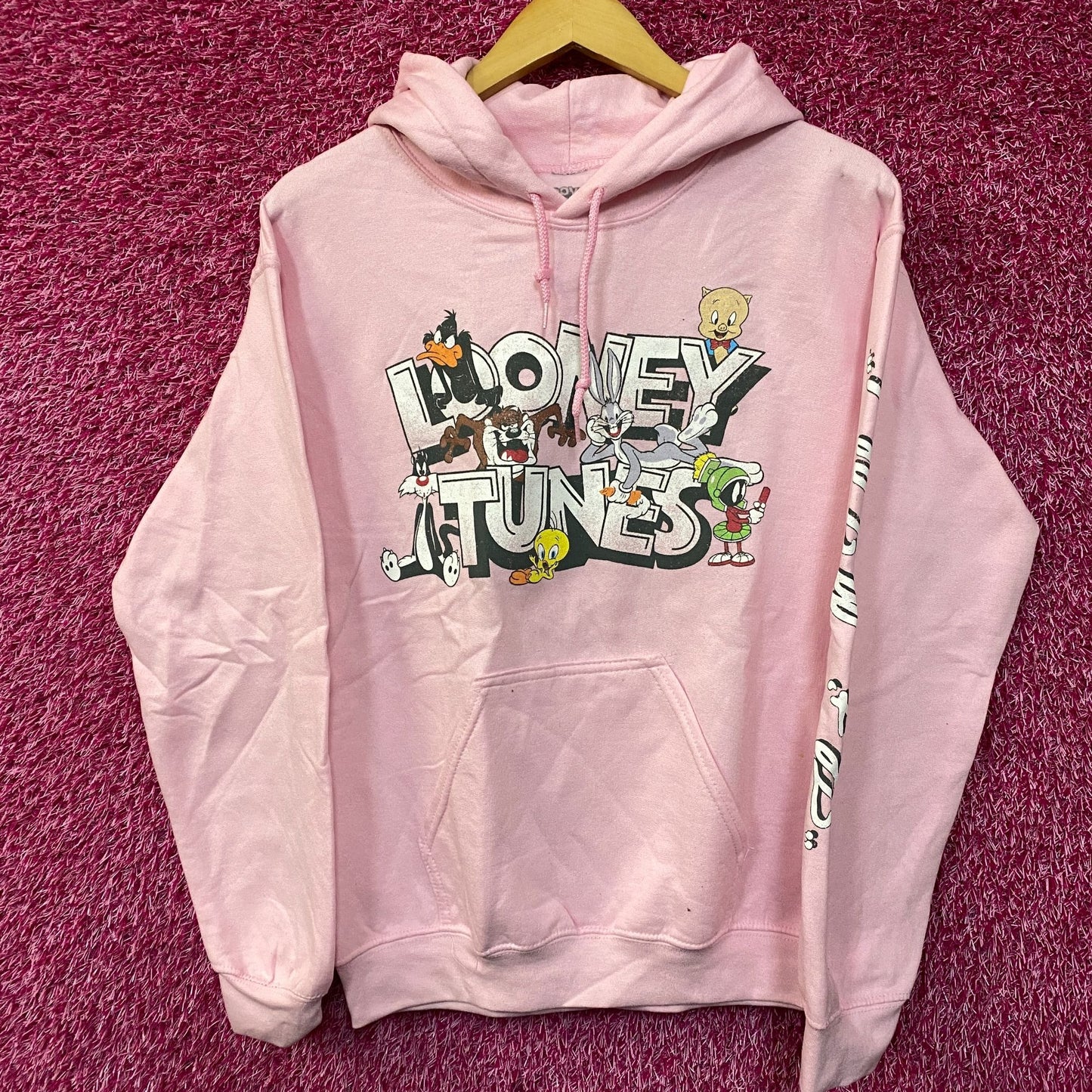 Warner Bros Looney Tunes Cartoon Cast Poster Hoodie Small