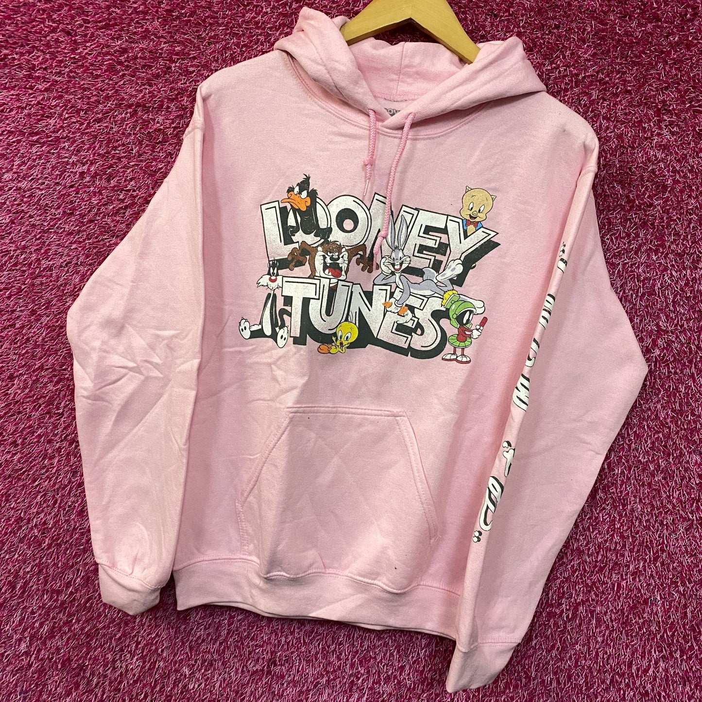 Warner Bros Looney Tunes Cartoon Cast Poster Hoodie Small