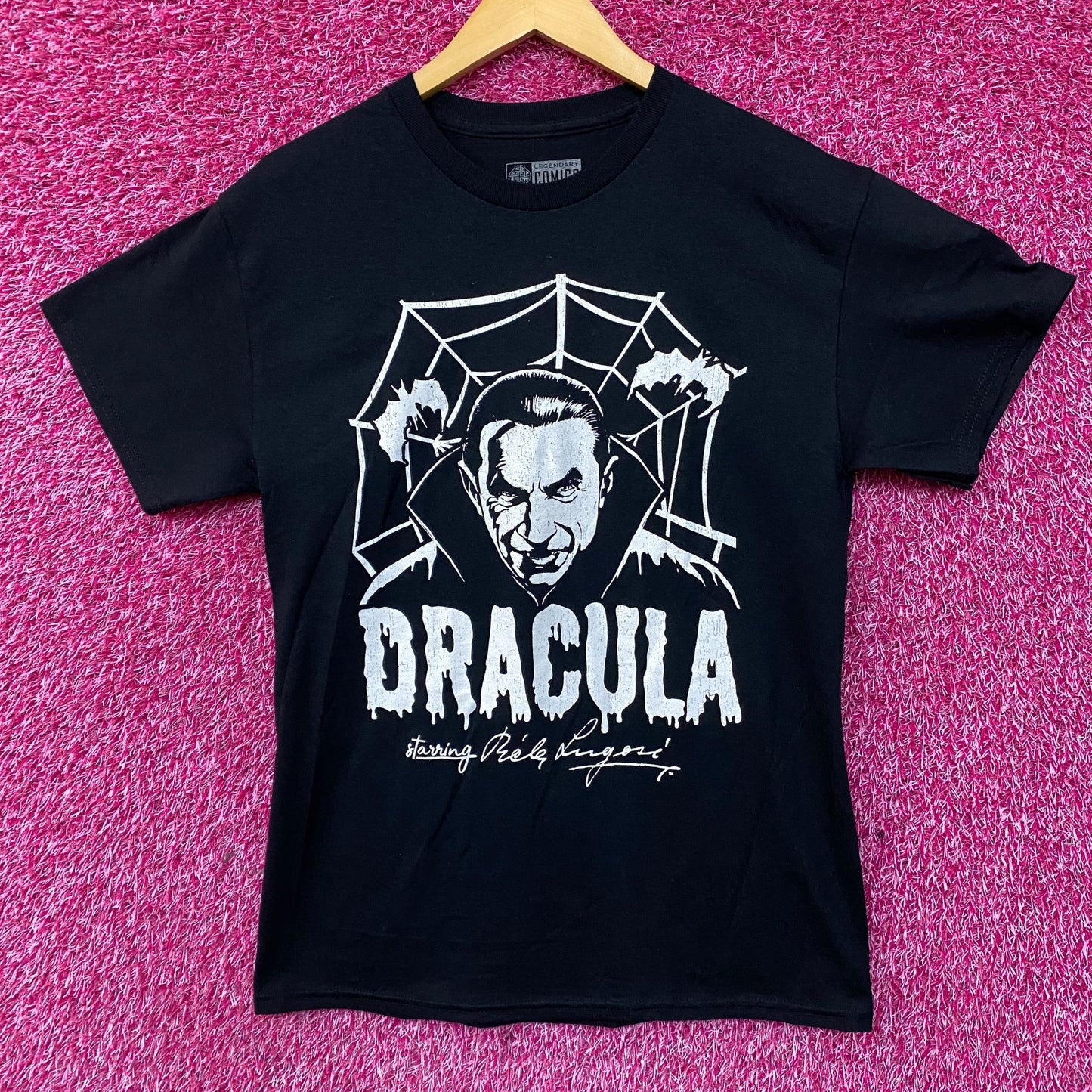 Bela Lugosi Dracula Spiders Web Graphic T-Shirt Medium