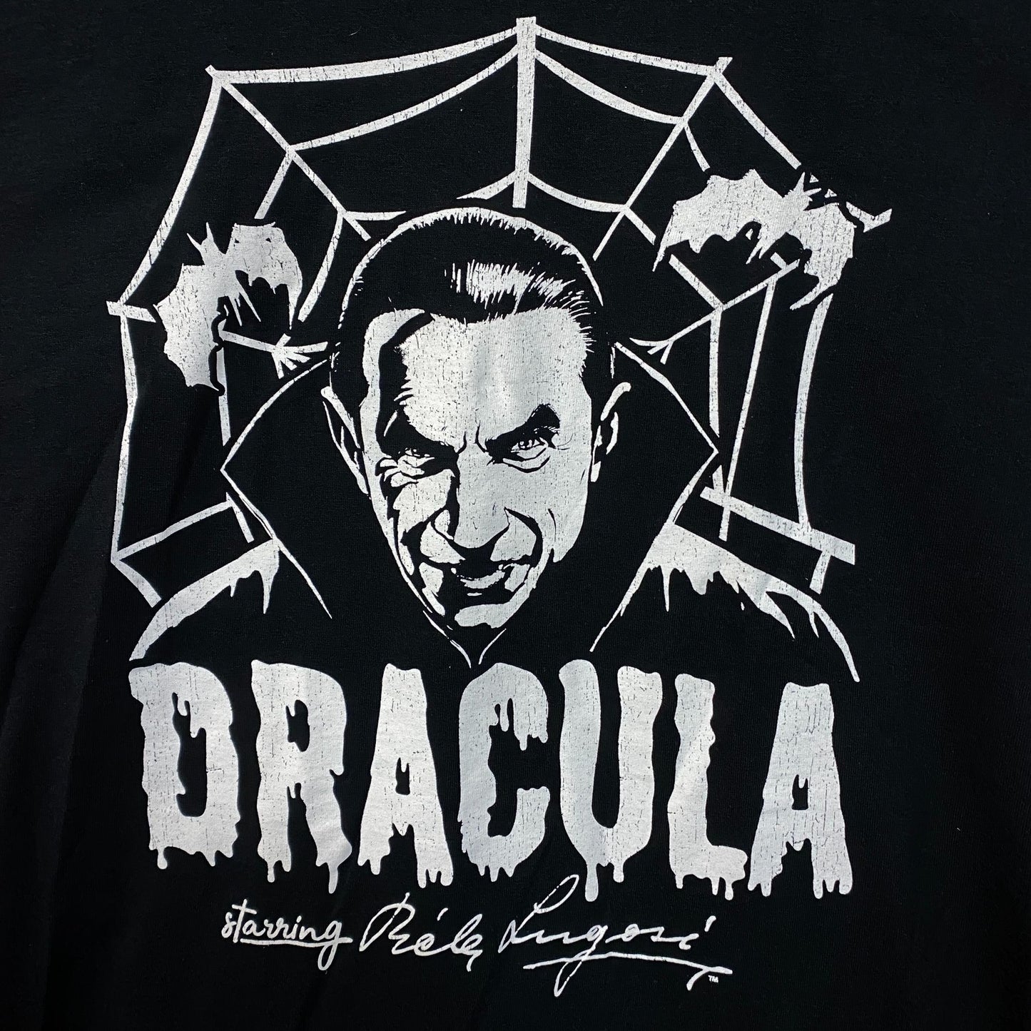 Bela Lugosi Dracula Spiders Web Graphic T-Shirt Medium