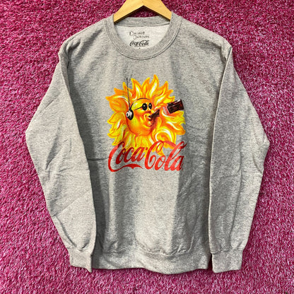 Coca-cola Sun Logo Retro Style Sweatshirt Small