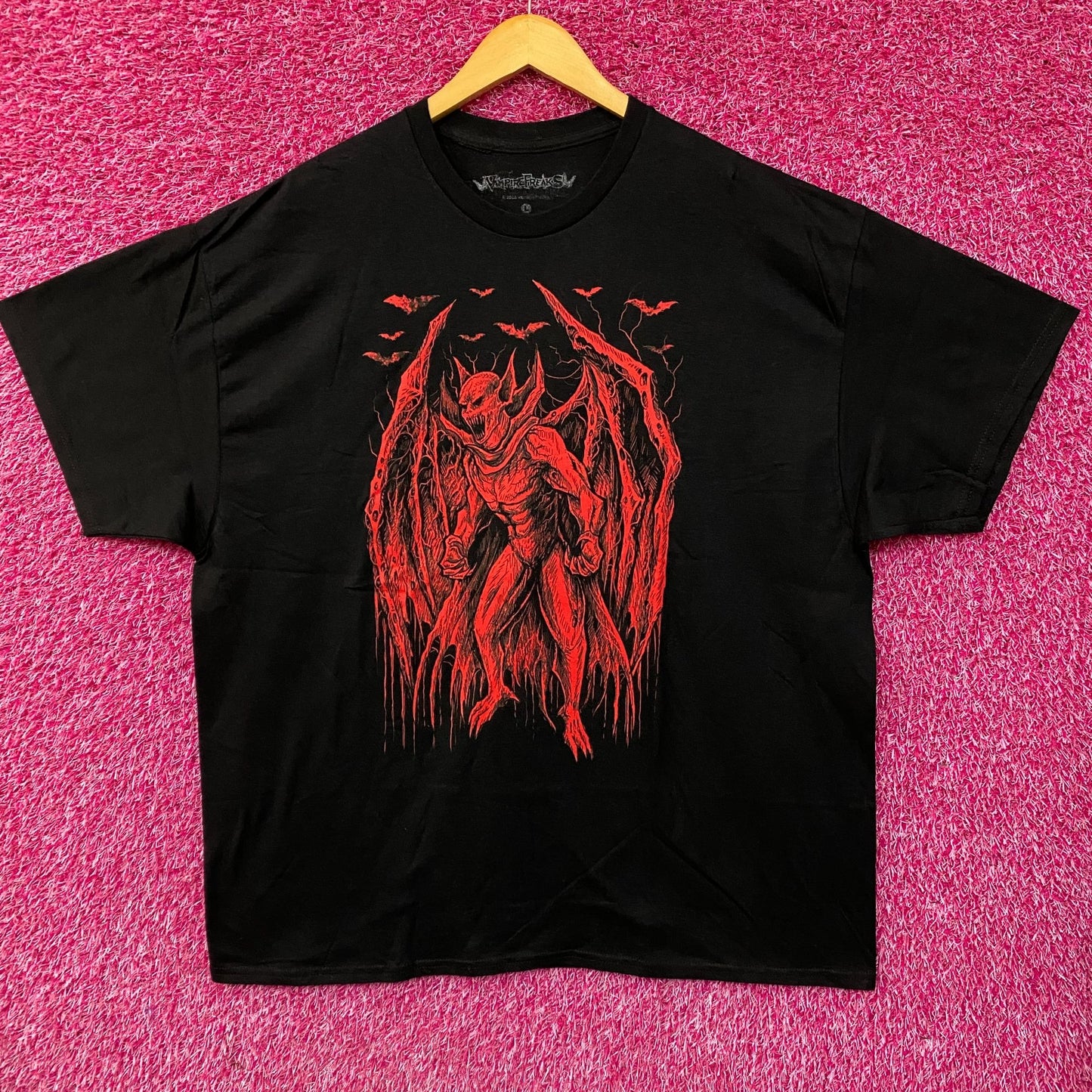Vampire Freaks Jersey Devil Graphic Design T-Shirt Large