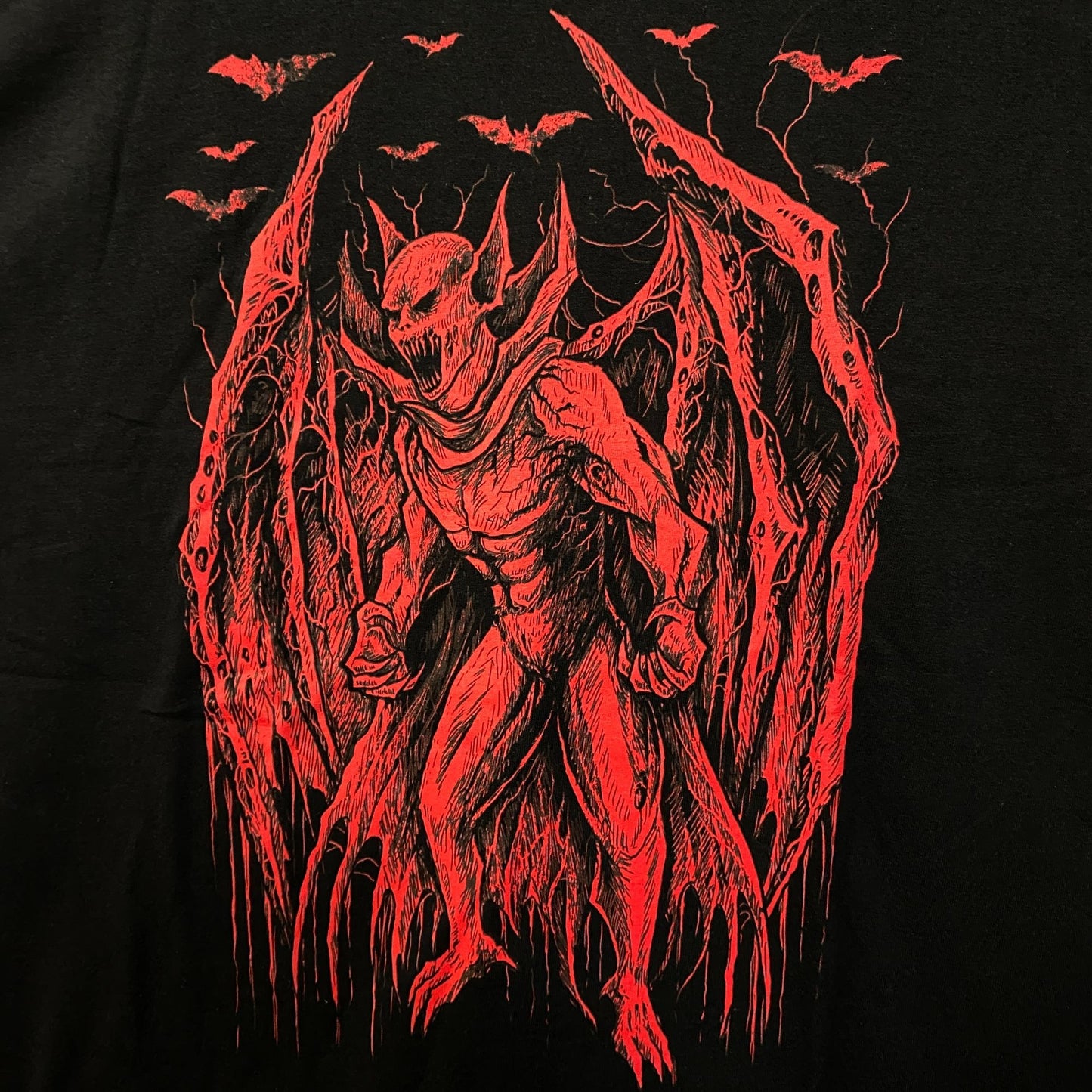 Vampire Freaks Jersey Devil Graphic Design T-Shirt Large