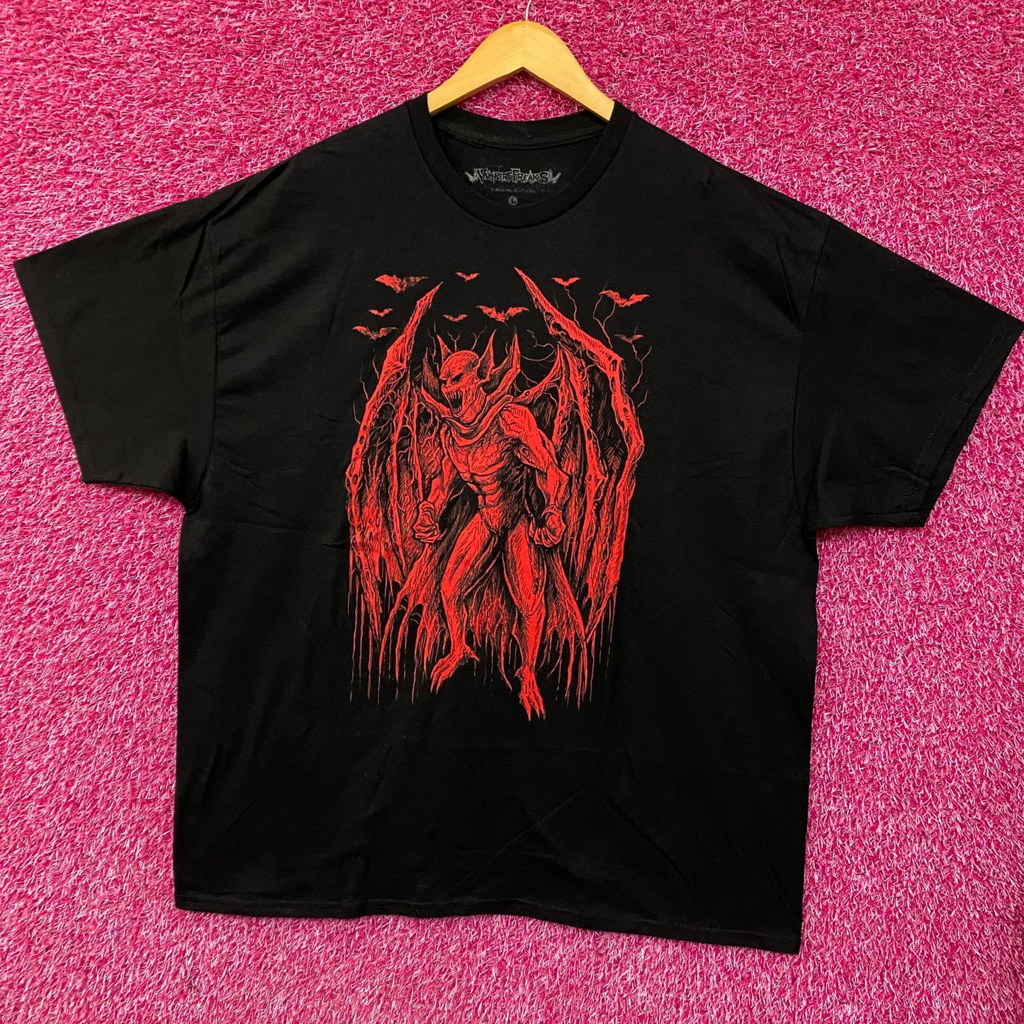 Vampire Freaks Jersey Devil Graphic Design T-Shirt Large