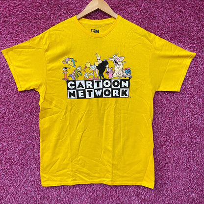Cartoon Network Throwback Logo With Characters Graphic Print T-Shirt Medium