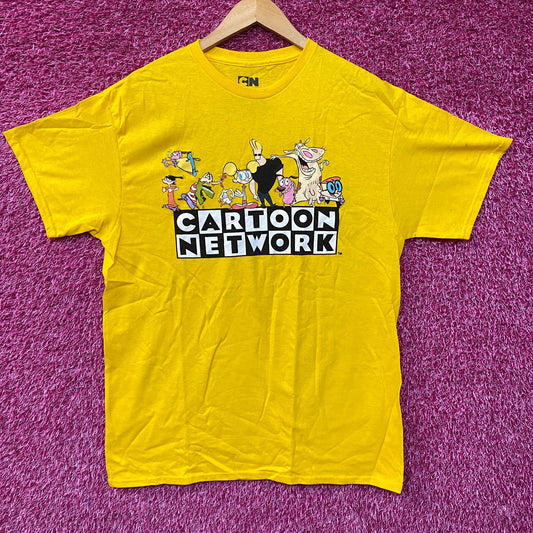 Cartoon Network Throwback Logo With Characters Graphic Print T-Shirt Medium
