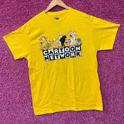 Cartoon Network Throwback Logo With Characters Graphic Print T-Shirt Medium