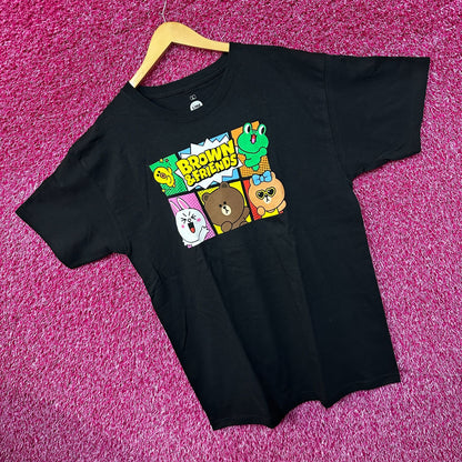 Brown & Friends Kawaii TV Animated Series Line Friends Tee L