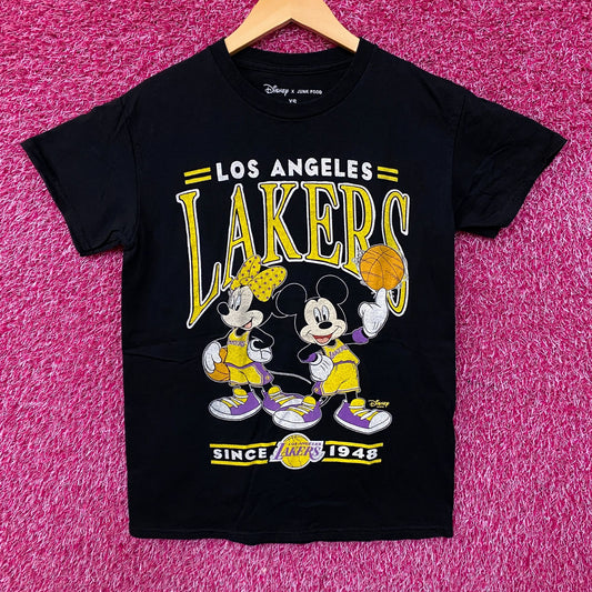 Junk Food Clothing X Disney Los Angeles Lakers Mickey and Minnie Mouse T-Shirt XS