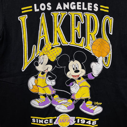 Junk Food Clothing X Disney Los Angeles Lakers Mickey and Minnie Mouse T-Shirt XS