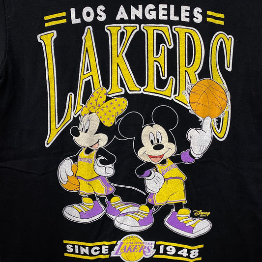 Junk Food Clothing X Disney Los Angeles Lakers Mickey and Minnie Mouse T-Shirt XS