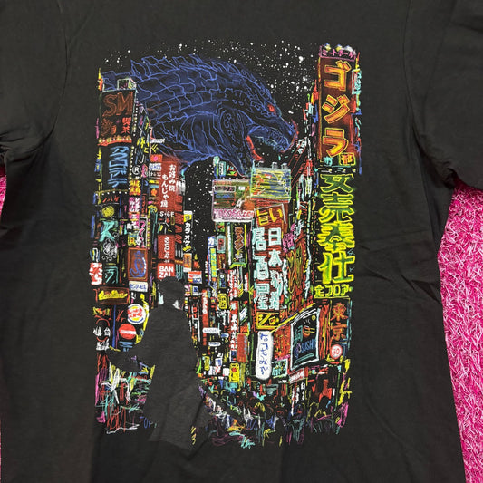 Threadless Godzilla Kaiju City Graphic Design T-Shirt Size Small