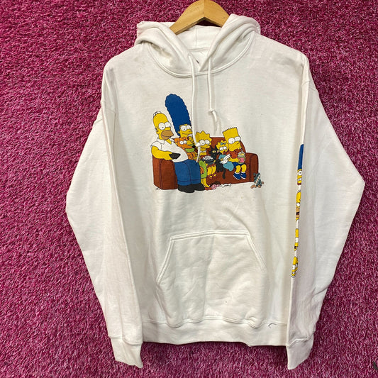 The Simpsons Classic Family Couch Pull Over Hoodie Medium