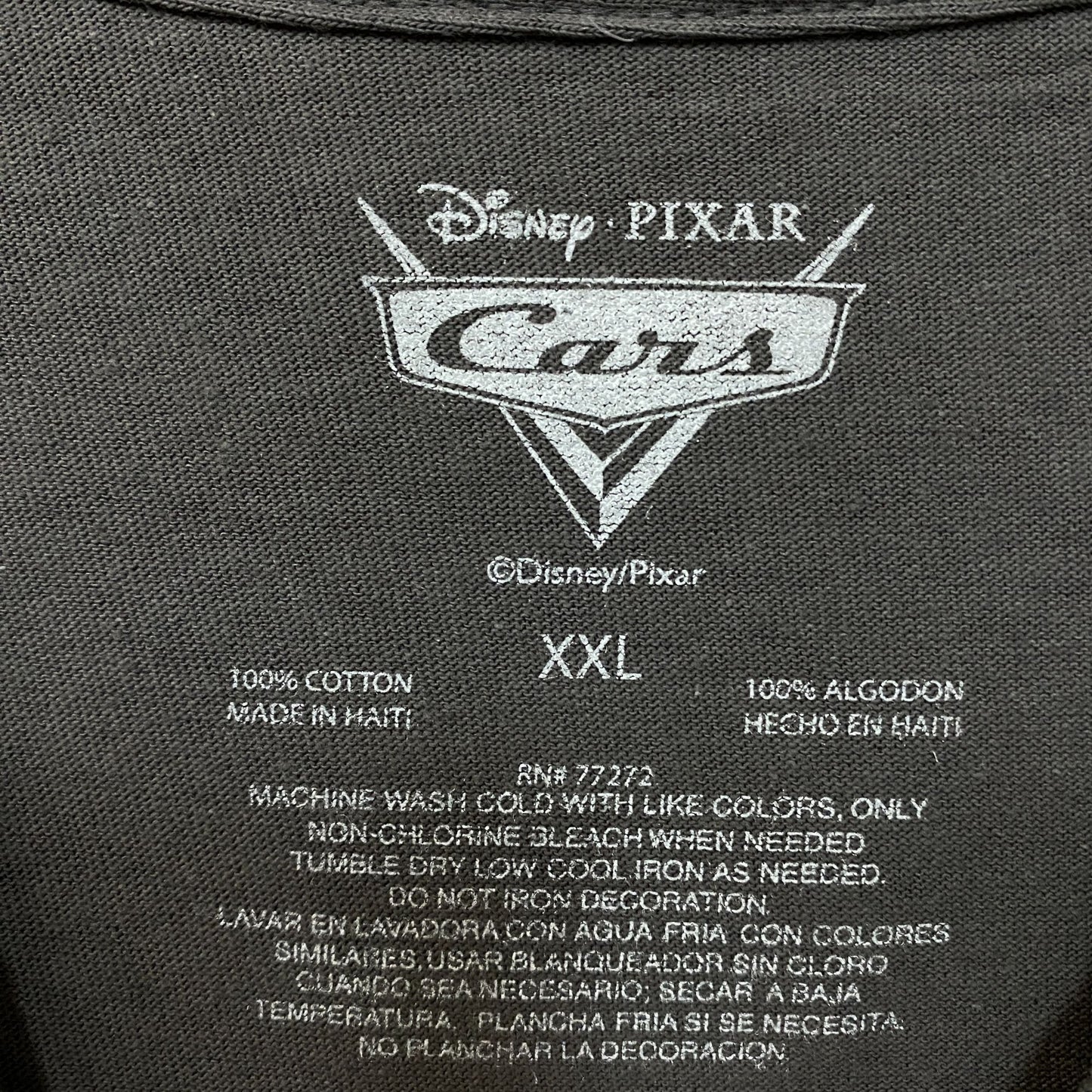 Disney Pixar Cars Lightning McQueen Piston Cup 95 T-Shirt 2XL