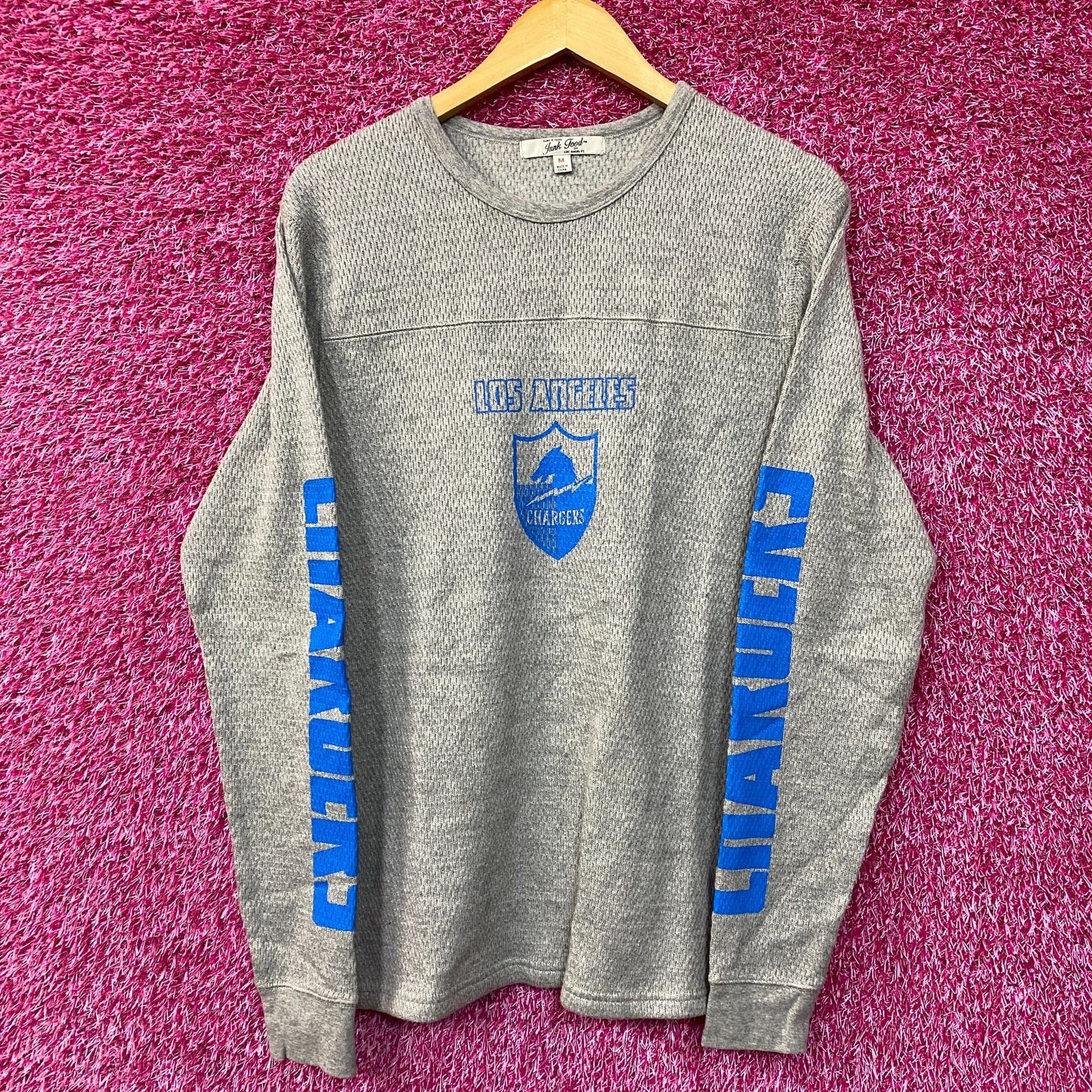 Los Angeles Chargers Long Sleeve Waffle Shirt Medium