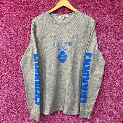 Los Angeles Chargers Long Sleeve Waffle Shirt Medium