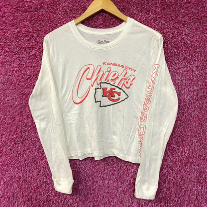 Junk Food NFL Kansas City Chiefs Long Sleeve Cropped T-Shirt XS