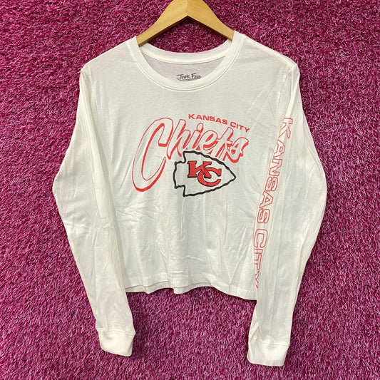 Junk Food NFL Kansas City Chiefs Long Sleeve Cropped T-Shirt XS
