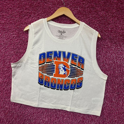 Junk Food Clothing NFL Denver Broncos Sleeveless Cropped T-Shirt 2XL