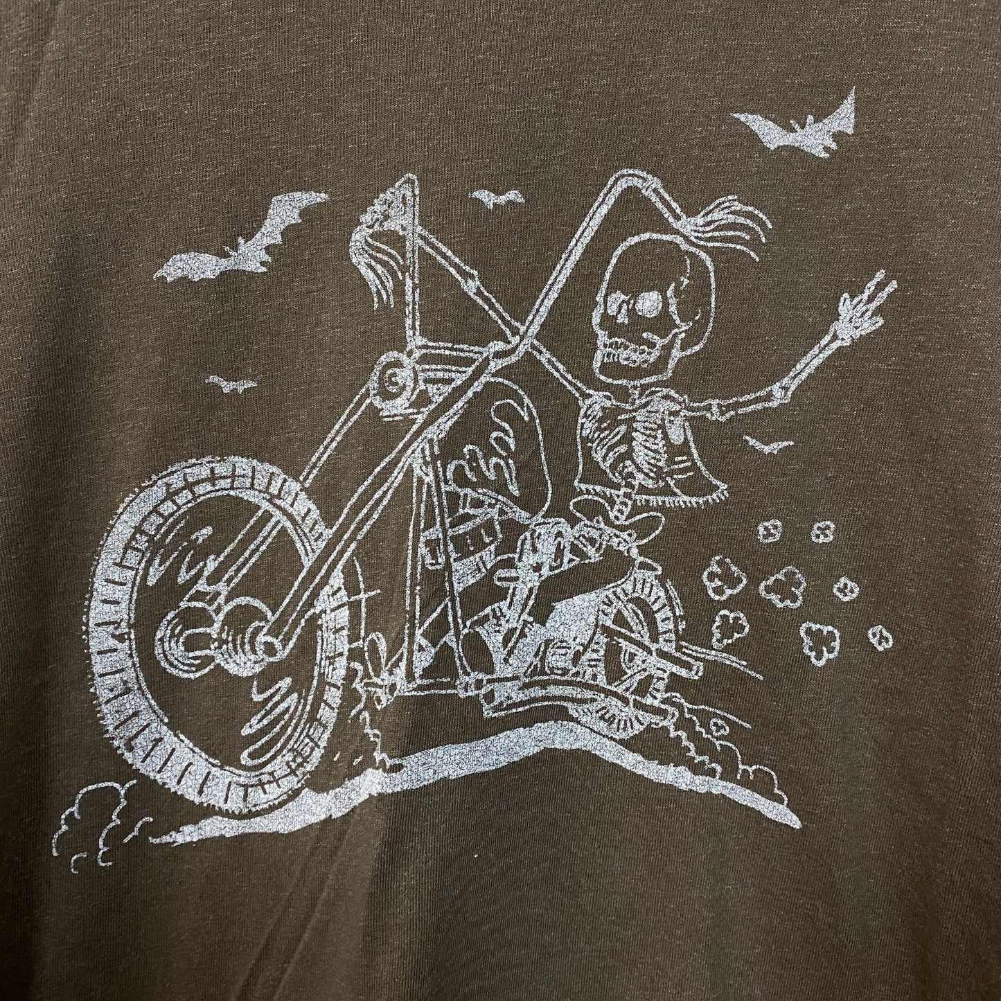 Junk Food Clothing Women's Skeleton Chopper Original Tee Large