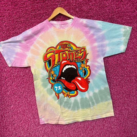 The Rolling Stones Hot Lips Shining Star 72 Band Tie Dye XL