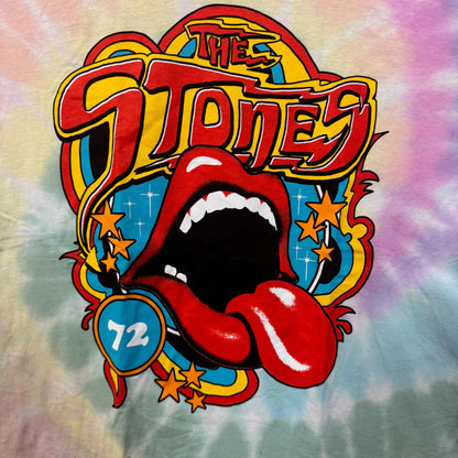 The Rolling Stones Hot Lips Shining Star 72 Band Tie Dye XL