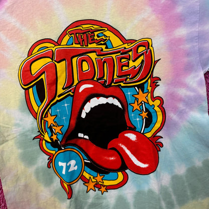 The Rolling Stones Hot Lips Shining Star 72 Band Tie Dye XL