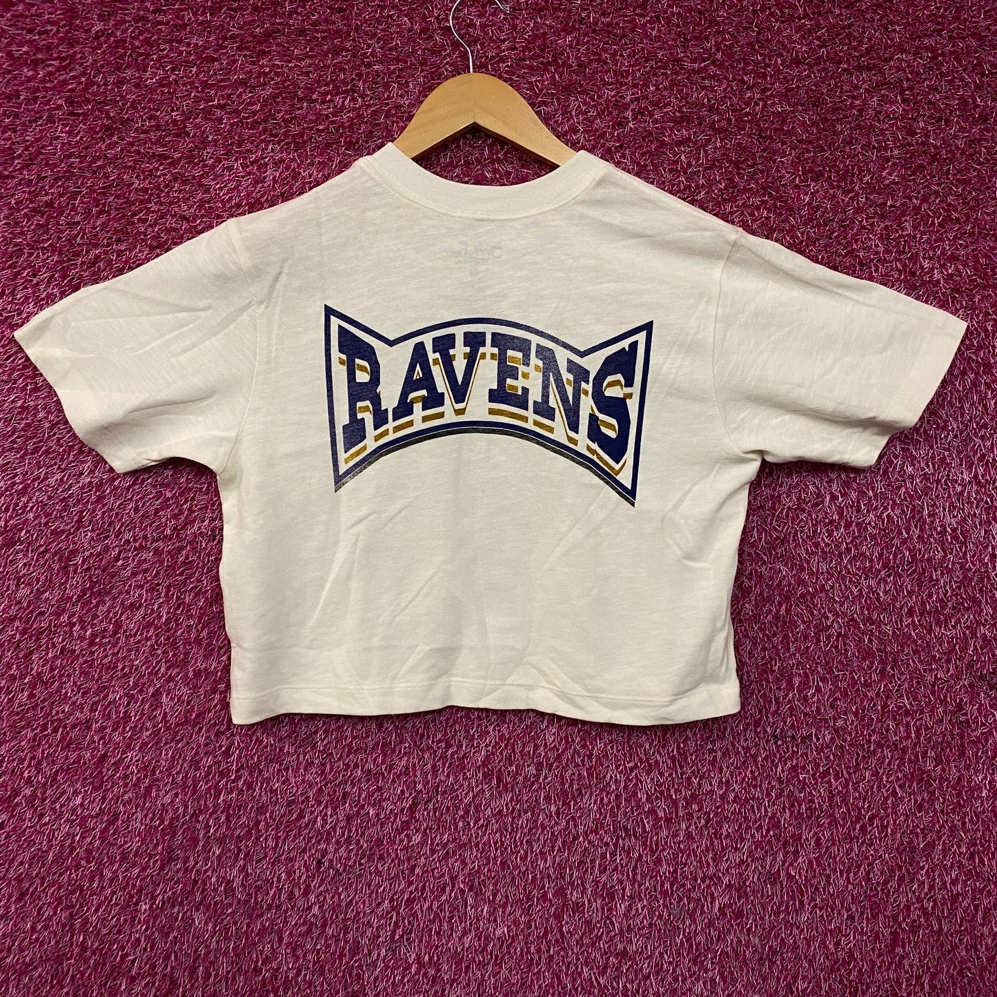 Junk Food Clothing Baltimore Ravens Women's Mock Neck Crop T-Shirt XS