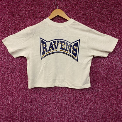 Junk Food Clothing Baltimore Ravens Women's Mock Neck Crop T-Shirt XS