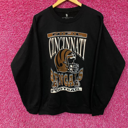 Cincinnati Bengals NFL Helmet Logo Crewneck Sweatshirt Medium
