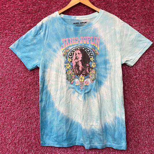 Janis Joplin Pearl Album Blue Tie Dye T-Shirt Large