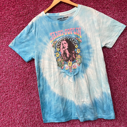 Janis Joplin Pearl Album Blue Tie Dye T-Shirt Large