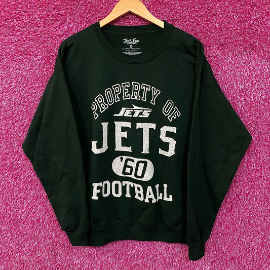Junk Food Clothing New York Jets Property of Jets NFL Green Sweatshirt Medium