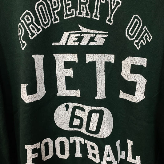 Junk Food Clothing New York Jets Property of Jets NFL Green Sweatshirt Medium