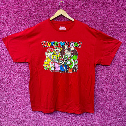 Super Mario Here We Go! character T-shirt size 2XL