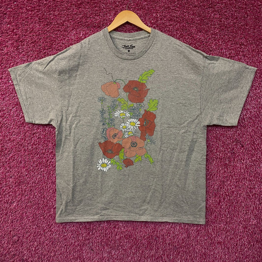 Junk Food Flowers Cotton Graphic T-Shirt XL