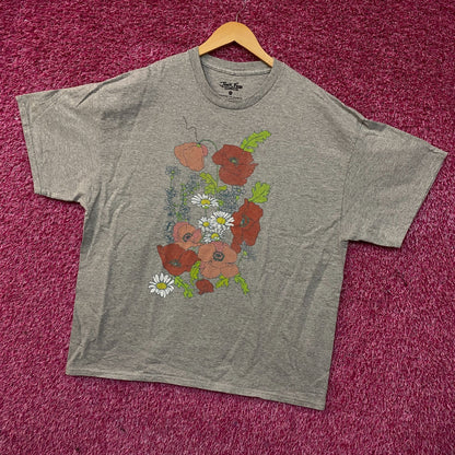 Junk Food Flowers Cotton Graphic T-Shirt XL
