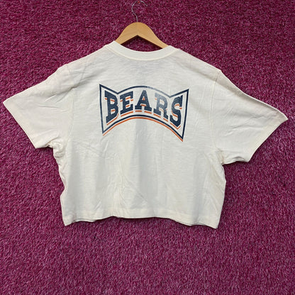 Junk Food Clothing Women's NFL Chicago Bears Mock Neck Crop Tee 2XL