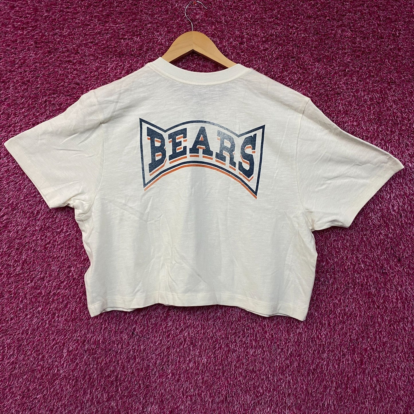 Junk Food Clothing Women's NFL Chicago Bears Mock Neck Crop Tee 2XL