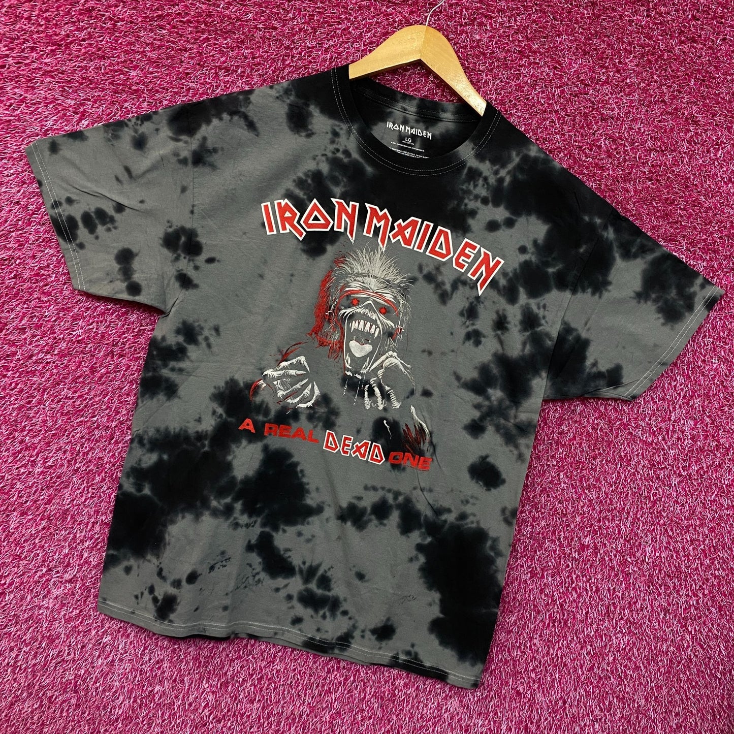 Iron Maiden A Real Dead One Album Art Heavy Metal Tie Dye large