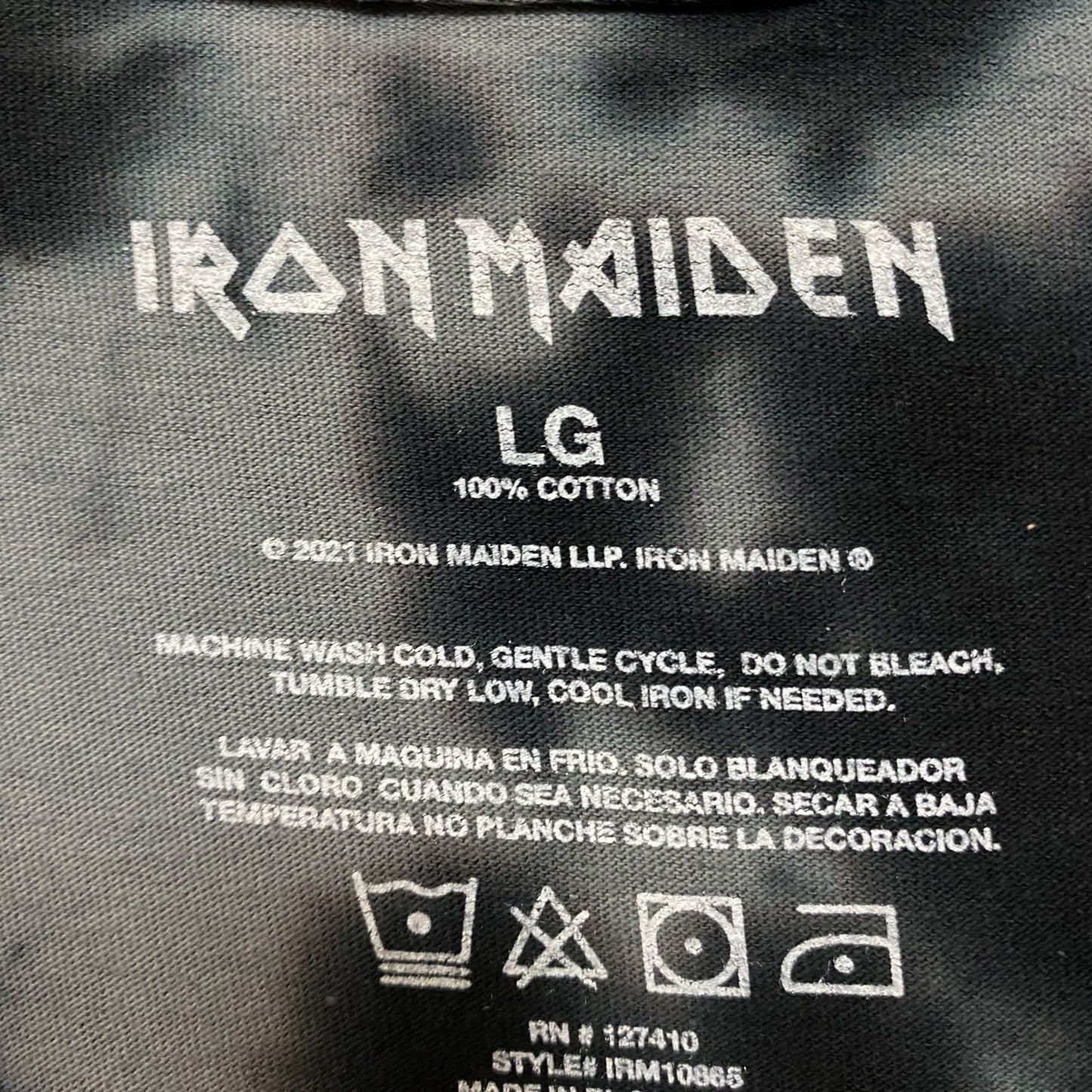 Iron Maiden A Real Dead One Album Art Heavy Metal Tie Dye large
