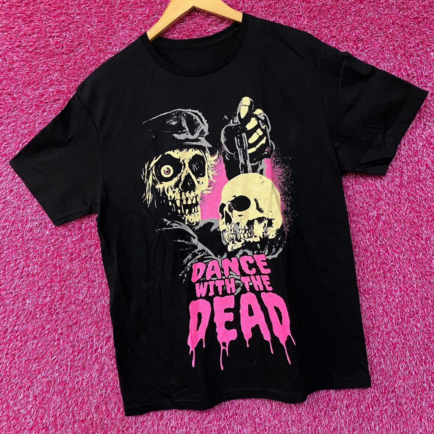 Dance With The Dead Dark Synthwave Band T-Shirt Large