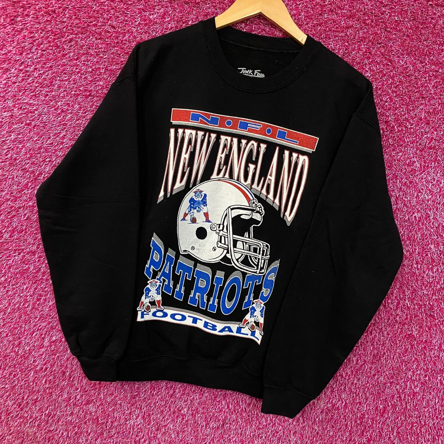 Junk Food Clothing New England Patriots Crewneck Sweatshirt Small