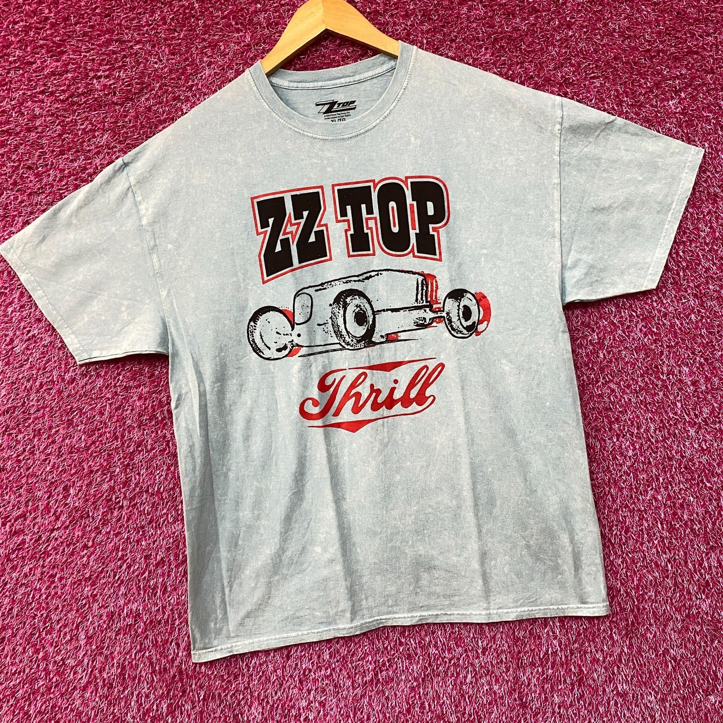 ZZTop Hot Rod Car Thrill Blue T-Shirt XL