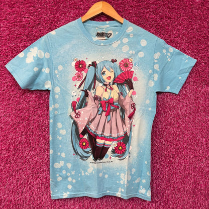Hatsune Miko Kimono Virtual Singer Anime Tie Dye T-Shirt Small