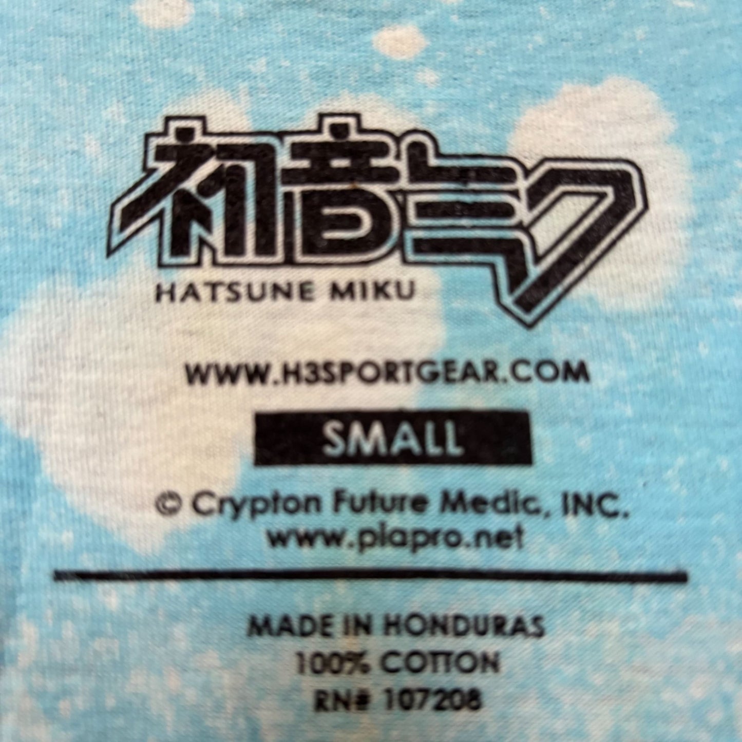 Hatsune Miko Kimono Virtual Singer Anime Tie Dye T-Shirt Small