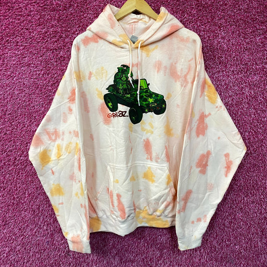 Gorillaz Self-Titled Album Cover Tie-Dye Hoodie Size 2XL