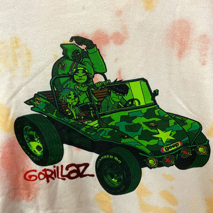 Gorillaz Self-Titled Album Cover Tie-Dye Hoodie Size 2XL