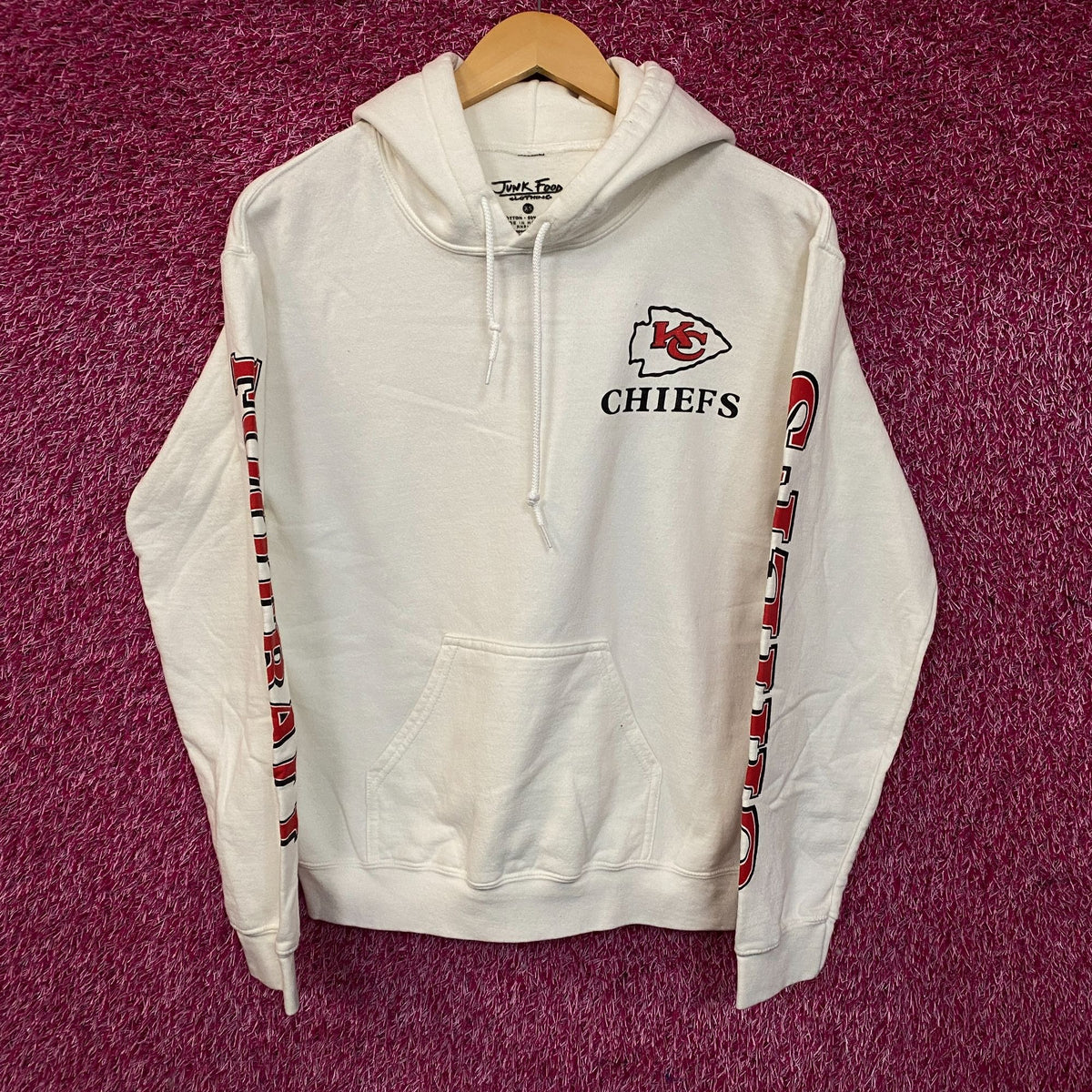 Junk Food Clothing Kansas City Chiefs White Hoodie XS