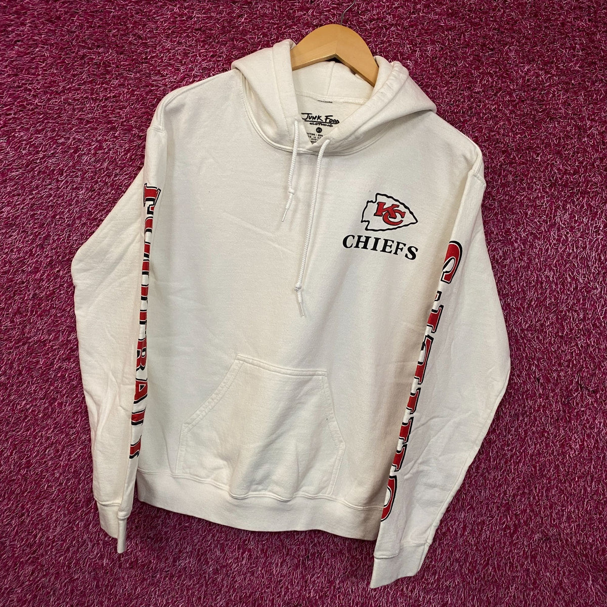 Junk Food Clothing Kansas City Chiefs White Hoodie XS